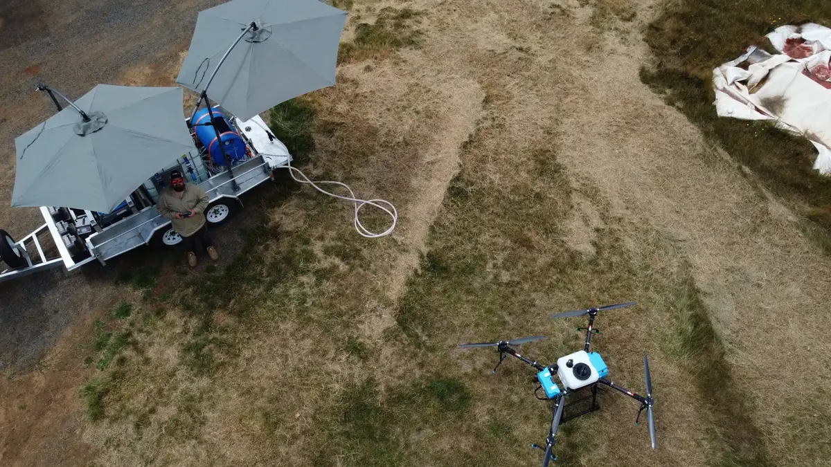 Aerial farm view